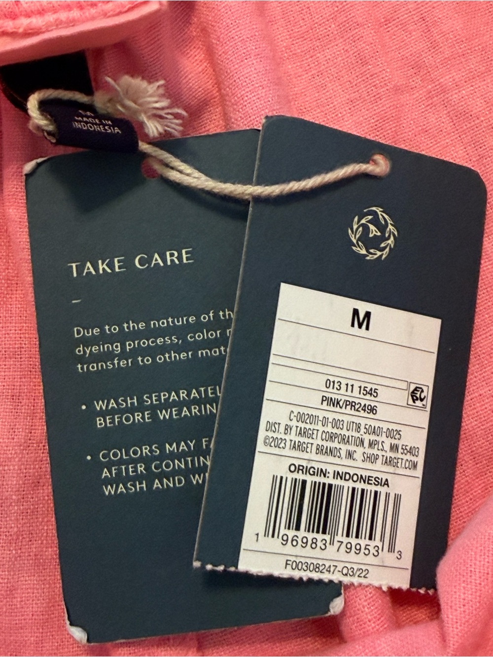 Women's Hot Pink Drawstring Linen-Blend Shorts NWT - Picture 3 of 6